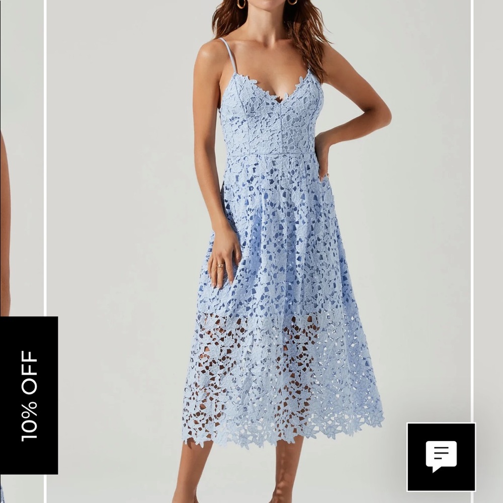 ASTR the Label blue lace dress